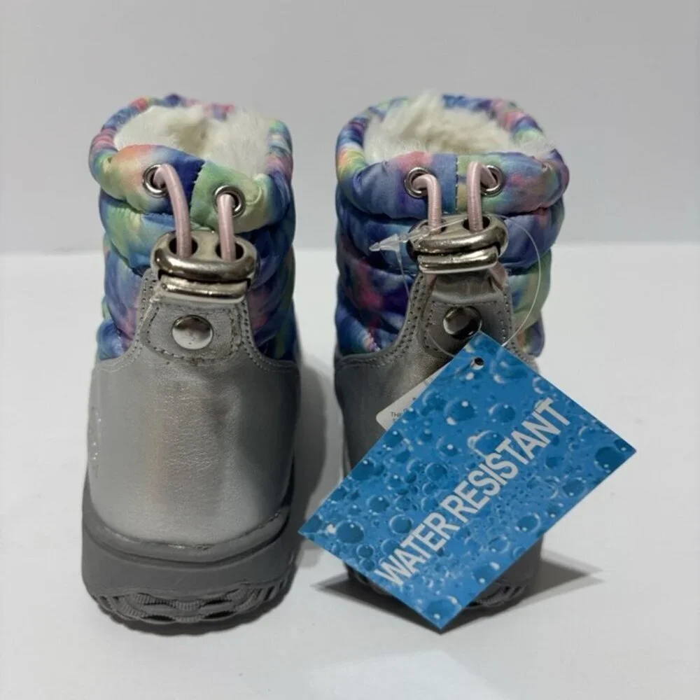 Tundra Kids’ Bethel Rainbow Winter Boots, Girls’ Size 1 M
